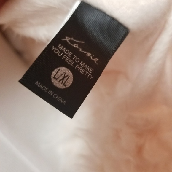 🆕️⬇️KENSIE Nude Faux-Fur Open Front Coat - Picture 8 of 8